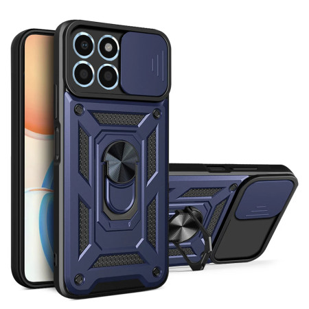Husa pentru Honor X6 / X8 5G / 70 Lite, Slide si Snap, Magnetic Ring, Blue