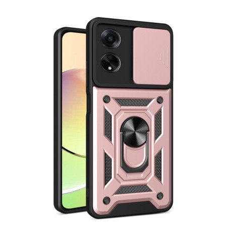 Husa pentru Oppo A98 5G, CamShield Protectie Camera, Inel Magnetic, Slide si Snap, Rose Gold