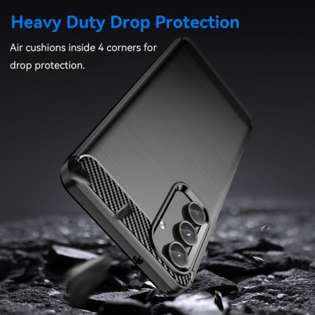 Husa Carbon pentru Samsung Galaxy M55, Tech Protects, Black