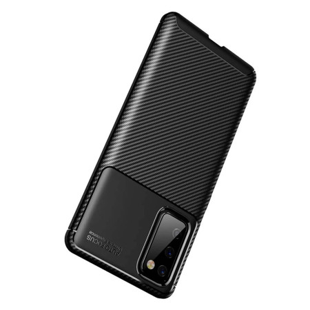 Husa pentru Samsung Galaxy S20 FE / S20 FE 5G, CarbonFiber, Premium, Black