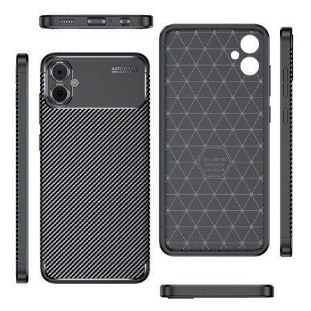 Husa pentru Samsung Galaxy A05, CarbonFiber, Premium, Black