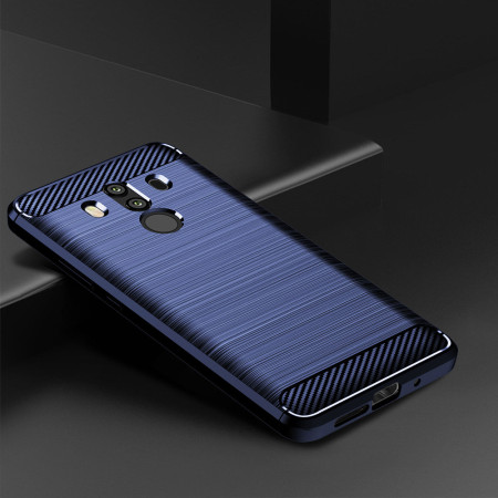 Husa Carbon pentru Huawei Mate 10 Pro, Tech Protects, Blue