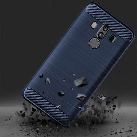 Husa Carbon pentru Huawei Mate 10 Pro, Tech Protects, Blue