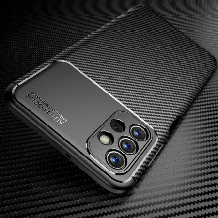 Husa pentru Samsung Galaxy A13 4G, CarbonFiber, Premium, Black