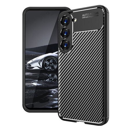 Husa pentru Samsung Galaxy S23, CarbonFiber, Premium, Black