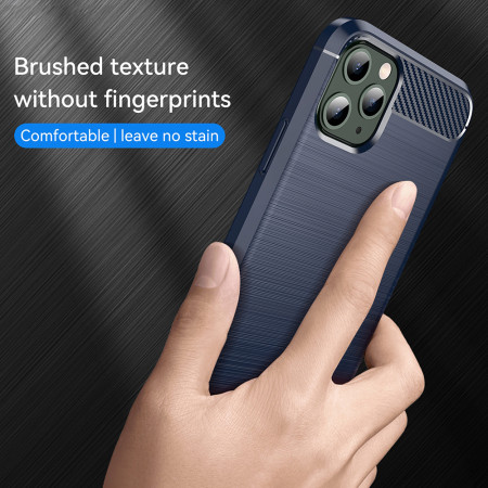 Husa Carbon pentru iPhone 11 Pro Max, Tech Protects, Blue