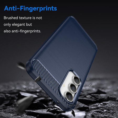 Husa Carbon pentru Samsung Galaxy S23 FE, Tech Protects, Blue
