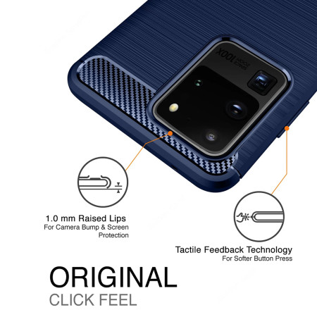 Husa Carbon pentru Samsung Galaxy A05s, Tech Protects, Blue