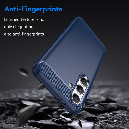 Husa Carbon pentru Samsung Galaxy S24, Tech Protects, Blue