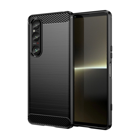 Husa Carbon pentru Sony Xperia 1 V, Tech Protects, Black