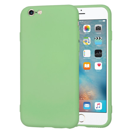 Husa Premium din Silicon pentru iPhone 6/ 6S - SoftFlex, Microfibra, Mint Green