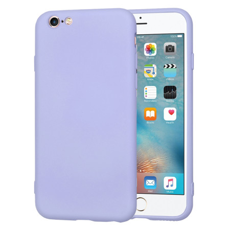 Husa Premium din Silicon pentru iPhone 6/ 6S - SoftFlex, Microfibra, Light Purple