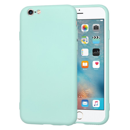 Husa Premium din Silicon pentru iPhone 6/ 6S - SoftFlex, Microfibra, Sea Blue