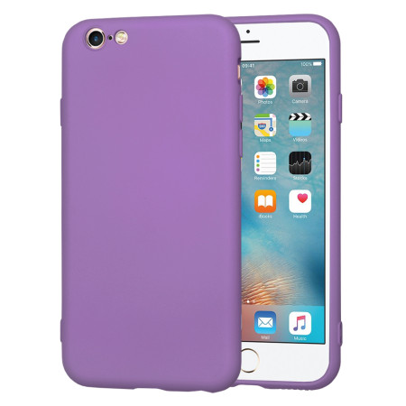 Husa Premium din Silicon pentru iPhone 6/ 6S - SoftFlex, Microfibra, Purple