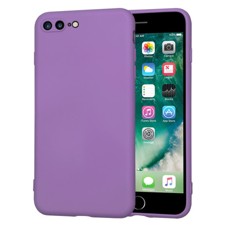 Husa Premium din Silicon pentru iPhone 7 Plus / 8 Plus - SoftFlex, Microfibra, Purple