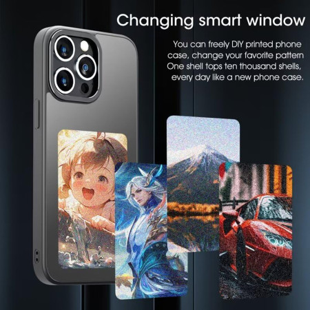 Husa SmartScreen NFC pentru iPhone 13 Pro Max, Protectie si Tehnologie, Negru