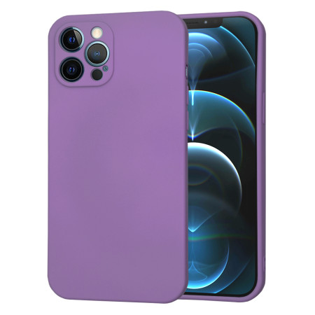 Husa Premium din Silicon pentru iPhone 12 Pro Max - SoftFlex, Microfibra, Purple