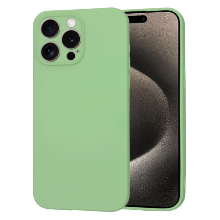 Husa Premium din Silicon pentru iPhone 15 Pro Max- SoftFlex, Microfibra, Mint Green