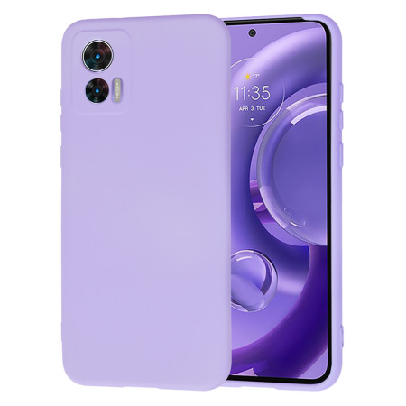 Husa Premium din Silicon pentru Motorola Edge 30 Neo - SoftFlex, Microfibra, Light Purple