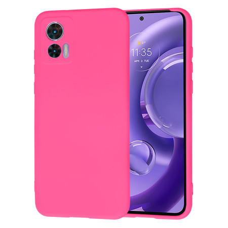 Husa Premium din Silicon pentru Motorola Edge 30 Neo - SoftFlex, Microfibra, Hot Pink