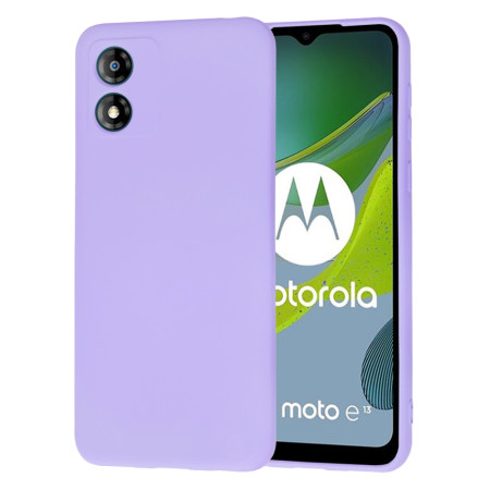 Husa Premium din Silicon pentru Motorola Moto E13 - SoftFlex, Microfibra, Light Purple