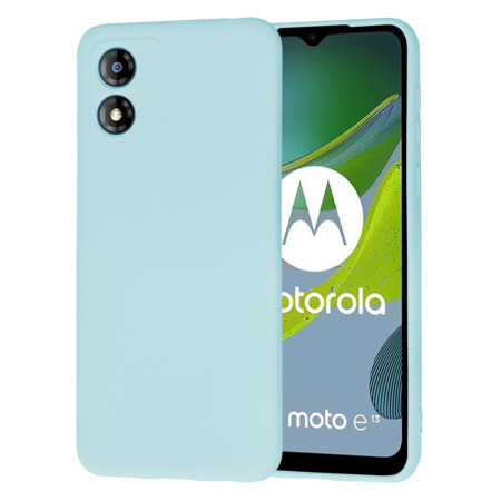 Husa Premium din Silicon pentru Motorola Moto E13 - SoftFlex, Microfibra, Sea Blue