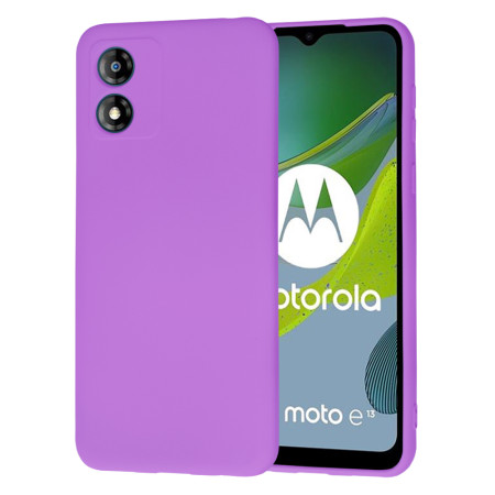 Husa Premium din Silicon pentru Motorola Moto E13 - SoftFlex, Microfibra, Purple