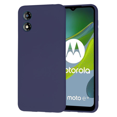 Husa Premium din Silicon pentru Motorola Moto E13 - SoftFlex, Microfibra, Navy Blue