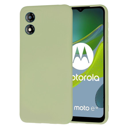 Husa Premium din Silicon pentru Motorola Moto E13 - SoftFlex, Microfibra, Matcha