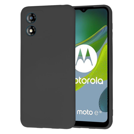 Husa Premium din Silicon pentru Motorola Moto E13 - SoftFlex, Microfibra, Black