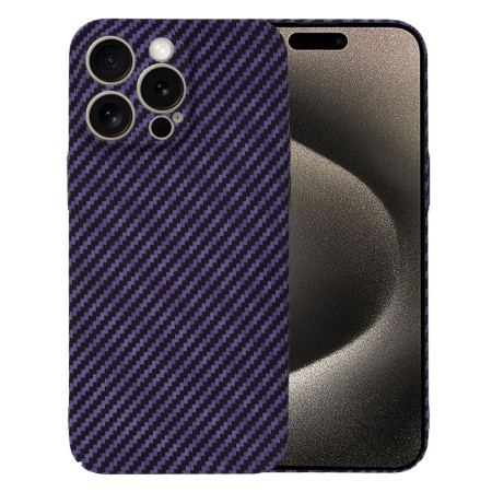 Husa Slim Carbon pentru iPhone 15 Pro Max - Protectie Premium FiberShell, Purple