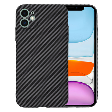 Husa Slim Carbon pentru iPhone 11 - Protectie Premium FiberShell, Black