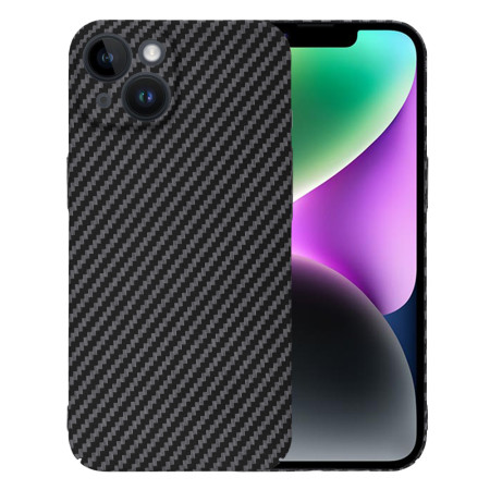 Husa Slim Carbon pentru iPhone 14 - Protectie Premium FiberShell, Black