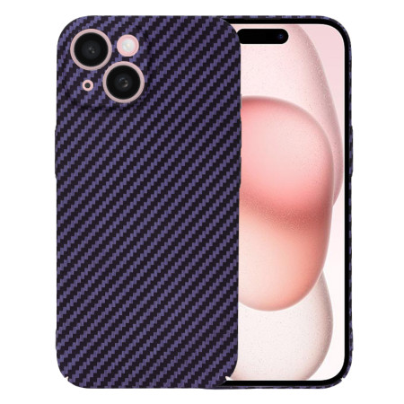 Husa Slim Carbon pentru iPhone 15 - Protectie Premium FiberShell, Purple