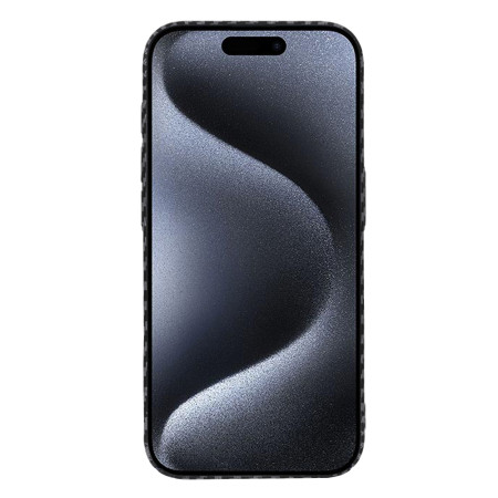 Husa Slim Carbon pentru iPhone 15 Pro - Protectie Premium FiberShell, Black