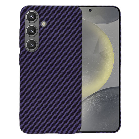 Husa Slim Carbon pentru Samsung Galaxy S24 - Protectie Premium FiberShell, Purple