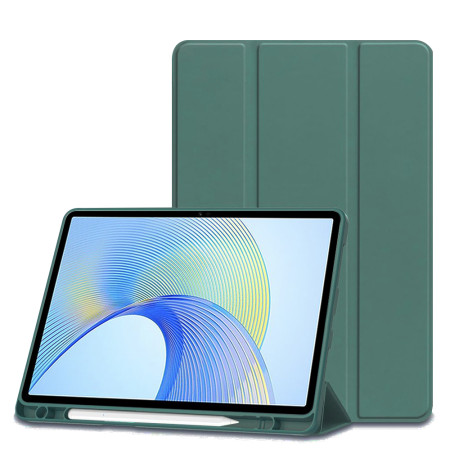 Husa tableta pentru Honor Pad X9 / X8 Pro, Flex Trifold, Auto Sleep/Wake, Green