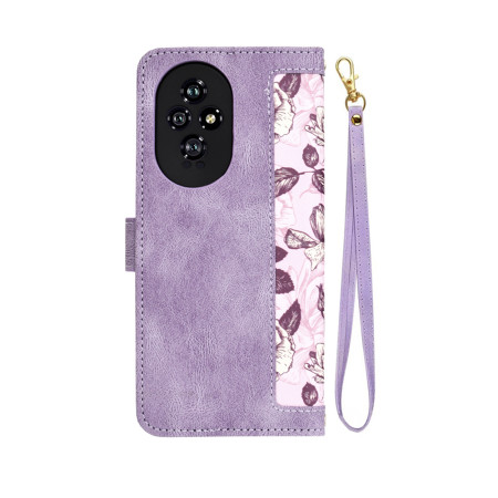 Husă FlipCraft pentru Honor 200 - Protecție 360°, Design Floral, Mysterious Purple