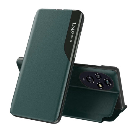 Husă Tip Carte pentru Honor 200 Pro - Stand View - Piele Vegana, Dark Green