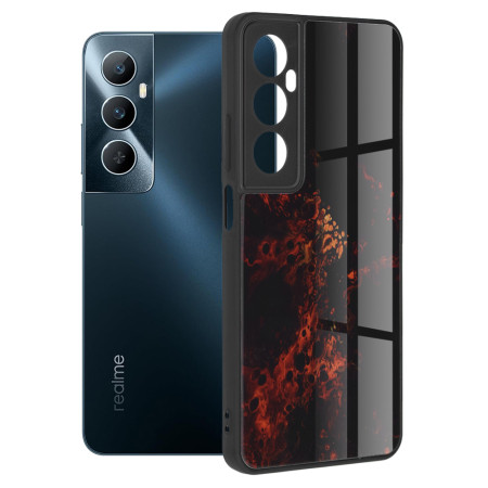 Husă pentru Realme C65- Tech Glass - Protecție Premium, Red Nebula