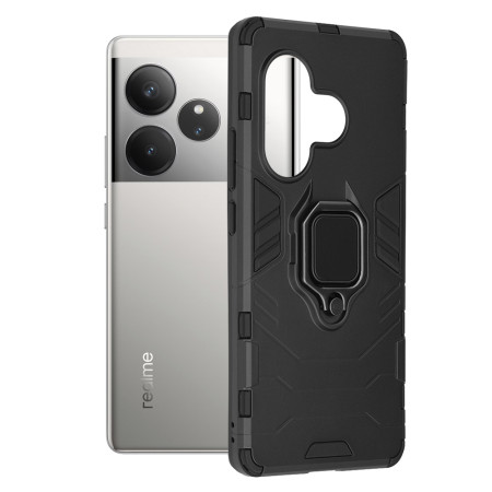 Husă pentru Realme GT 6 / GT 6T - Inel Magnetic tip Suport - Negru