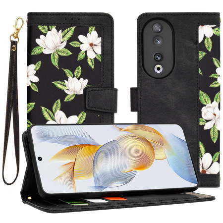 Husa FlipCraft pentru Honor 90 - Protectie 360, Design Floral, Flowers of the Dawn