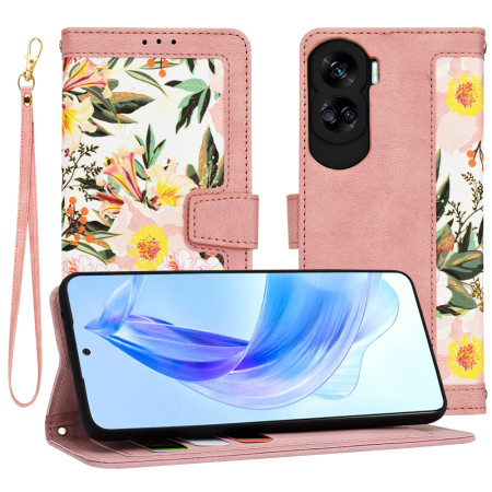 Husă FlipCraft pentru Honor 90 Lite - Protecție 360, Design Floral, Sweetheart Pink