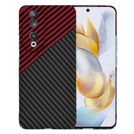 Husa Slim Carbon pentru Honor 90 - Protectie Premium FiberShell, Red Vortex