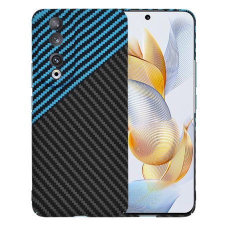 Husa Slim Carbon pentru Honor 90 - Protectie Premium FiberShell, Blue Pulse