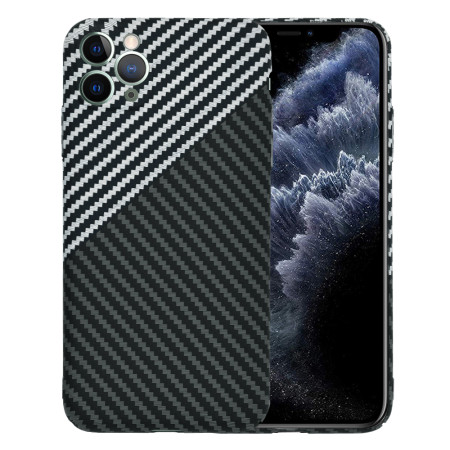 Husa Slim Carbon pentru iPhone 11 Pro Max - Protectie Premium FiberShell, Stealth Gray