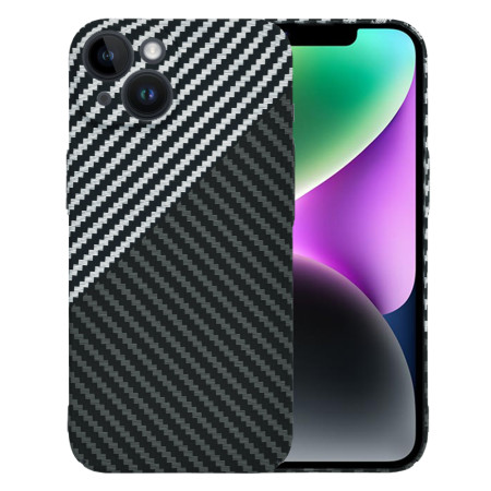 Husa Slim Carbon pentru iPhone 14 - Protectie Premium FiberShell, Stealth Gray