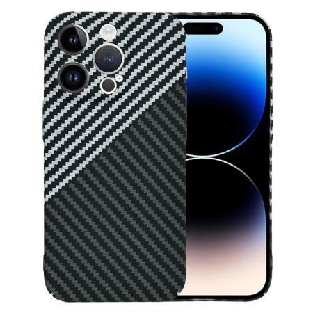 Husa Slim Carbon pentru iPhone 14 Pro - Protectie Premium FiberShell, Stealth Gray