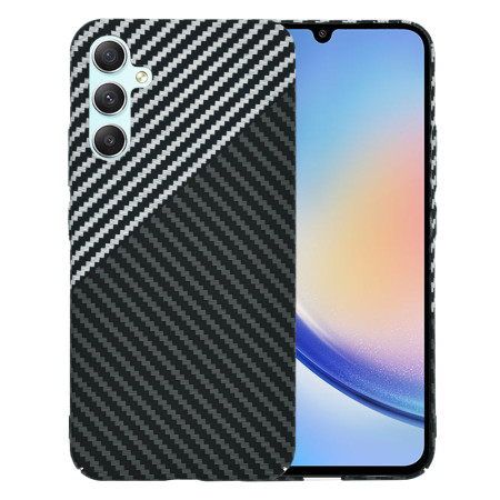 Husa Slim Carbon pentru Samsung Galaxy A34 5G - Protectie Premium FiberShell, Stealth Gray