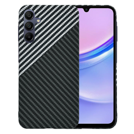 Husa Slim Carbon pentru Samsung Galaxy A15 4G / A15 5G - Protectie Premium FiberShell, Stealth Gray